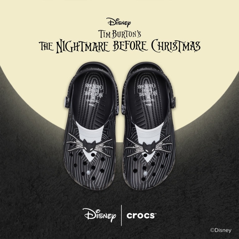 The Nightmare Before Christmas x CROCS Classic Clogs Jack Skellington Black